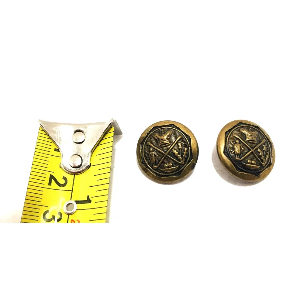 Interesting Brass Color BUTTONS, Vintage DESIGN Unique Rare Unknown Origin